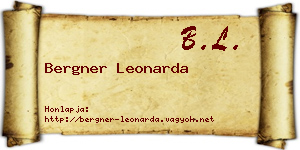 Bergner Leonarda névjegykártya